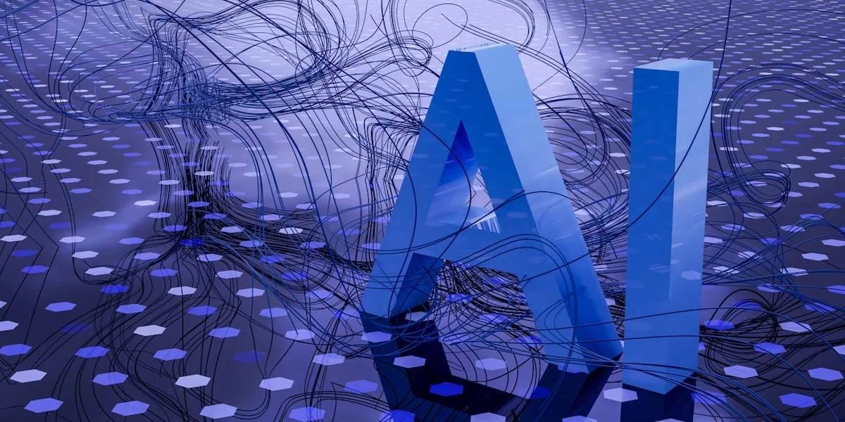 AI technology visualization with neural networks